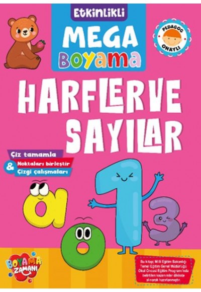 Etkinlikli Mega Boyama - Harfler ve Sayılar