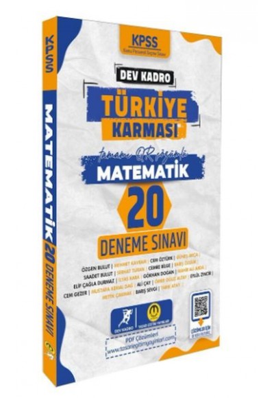 Tasarı Yayınları KPSS Matematik Dev Kadro Türkiye Karması 20 Deneme