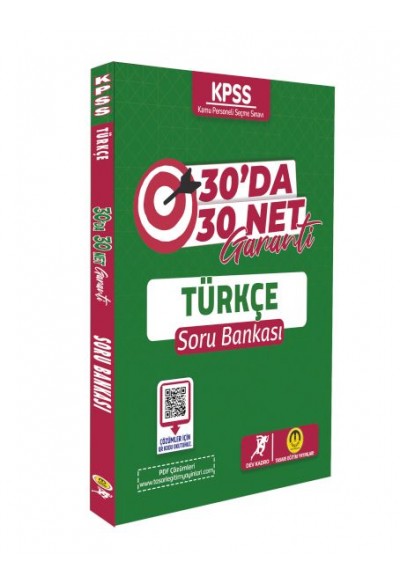 Tasarı Yayınları KPSS Türkçe 30 da 30 Net Garanti Soru Bankas