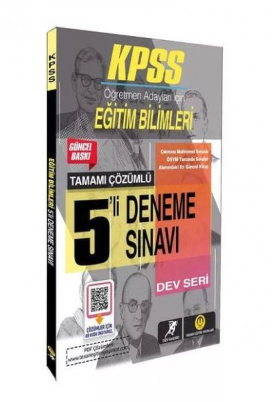 Tasarı 2024 KPSS Dev Kadro - Eğitim Bilimleri 5 Deneme