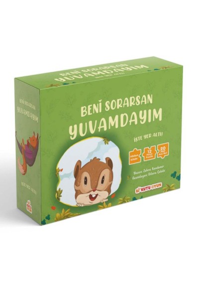 Beni Sorarsan Yuvamdayım-İşte Yer Altı! (Kitap ve Yapboz Seti)