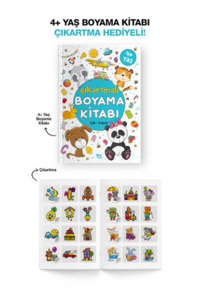 Çıkartmalı Boyama Kitabı  4 Yaş +