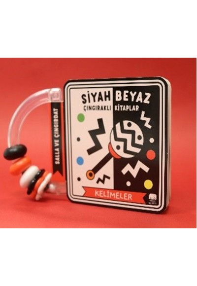 Siyah Beyaz Çıngıraklı Kitaplar Kelimeler