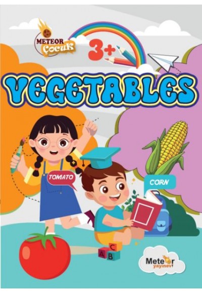 Vegetables (Sebzeler) Türkçe – İngilizce Boyama Kitabı