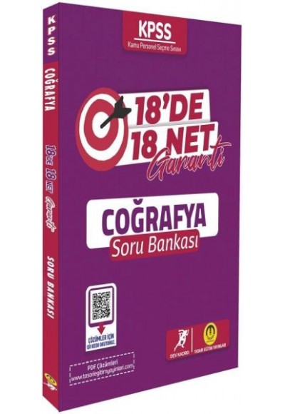 Tasarı Yayınları KPSS Coğrafya 18 de 18 Net Garanti Soru Bankası