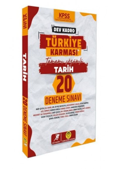 Tasarı Yayınları KPSS Tarih Dev Kadro Türkiye Karması 20 Deneme