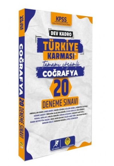 Tasarı Yayınları KPSS Coğrafya Dev Kadro Türkiye Karması 20 Deneme