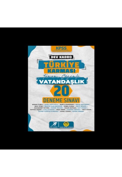 Dev kadro Vatandaşlık 20 Deneme Sınavı