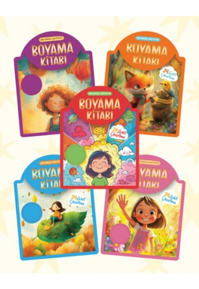 Çıkartmalı Boyama Kitabı - 5 Kitap Set