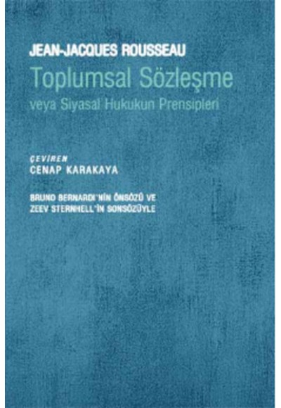 Toplumsal Sözleşme veya Siyasal Hukukun Prensipleri