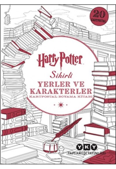 Harry Potter Sihirli Yerler ve Karakterler - Kartpostal Boyama Kitabı
