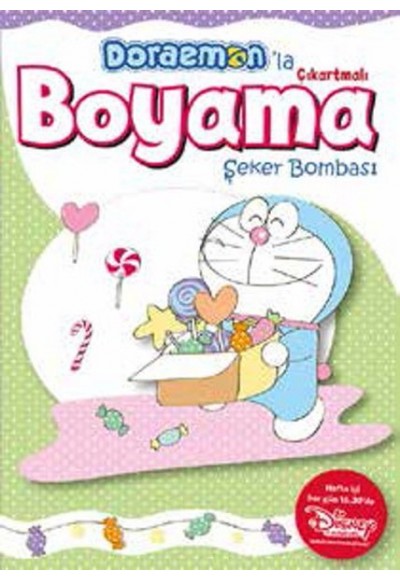 Doraemonla Çıkartmalı Boyama Şeker Bombası