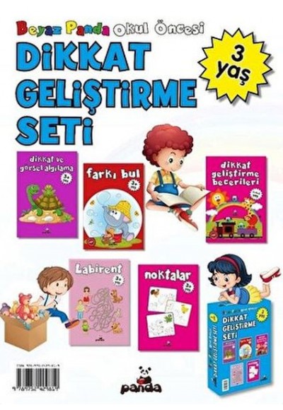 Okul Öncesi 3 Yaş Dikkat Geliştirme Seti (5 Kitap)