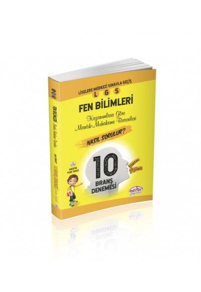 Editör 8. Sınıf LGS Tamamı Çözümlü Fen Bilimleri 10 Deneme