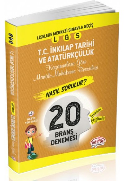 Editör 8. Sınıf LGS İnkılap Tarihi veAtatürkçülük Çözümlü 20 Deneme