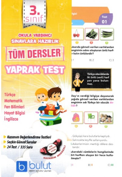 Bulut 3. Sınıf Tüm Dersler Yaprak Test