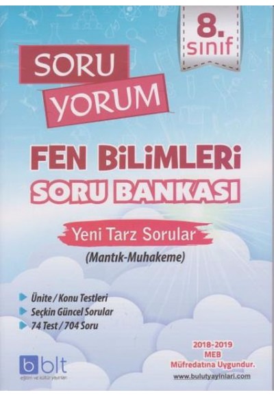 Bulut 8. Sınıf Soru Yorum Fen Bilimleri Soru Bankası