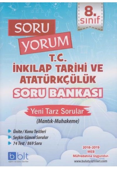 Bulut 8. Sınıf Soru Yorum T.C. İnkılap Tarihi ve Atatürkçülük Soru Bankası