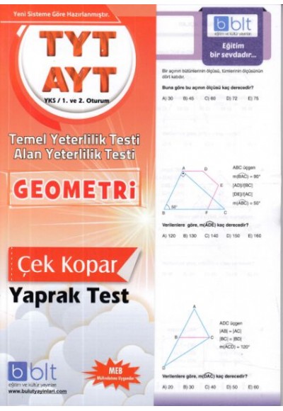 Bulut TYT AYT Geometri Yaprak Test 1. ve 2. Oturum (Yeni)