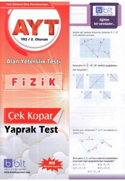 Bulut YKS AYT Fizik Yaprak Test 2. Oturum (Yeni)