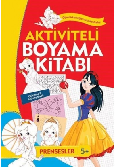 Aktiviteli Boyama Kitabı 5 Yaş - Prensesler Turuncu Kitap