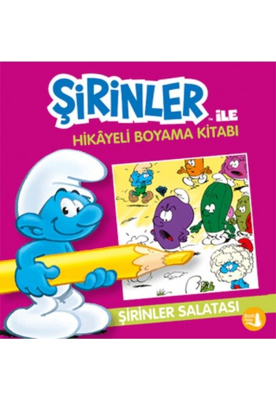 Şirinler İle Hikaye Boyama Kitabı - Şirinler Salatası