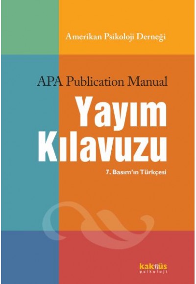 Amerikan Psikoloji Derneği Yayım Kılavuzu
