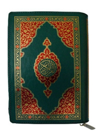 Kur'an-ı Kerim / Bilgisayar Hatlı - Şamua - Yaldızlı - 4 Renk (Fermuarlı)