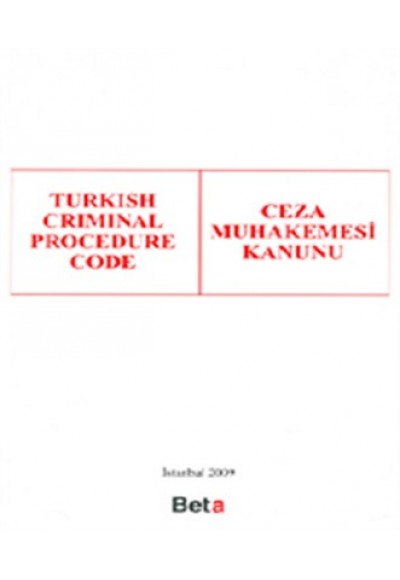 Turkish Criminal Procedure Coce  Ceza Muhakemesi Kanunu