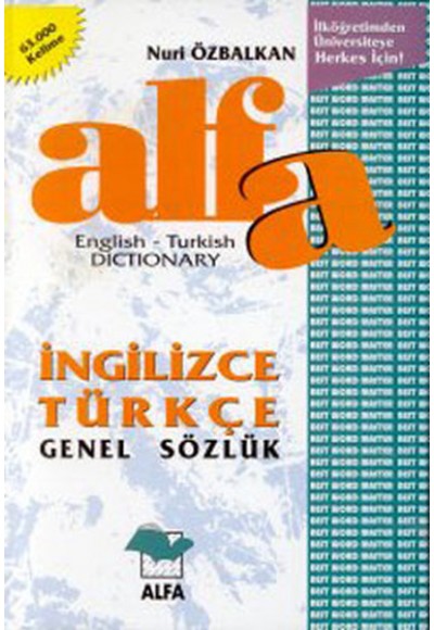 Alfa Genel Sözlük İngilizce-Türkçe 63.000 kelimelik