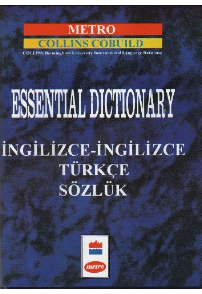 Metro Collins Cobuild Essential Dictionary İngilizce İngilizce Türkçe Sözlük Ciltli