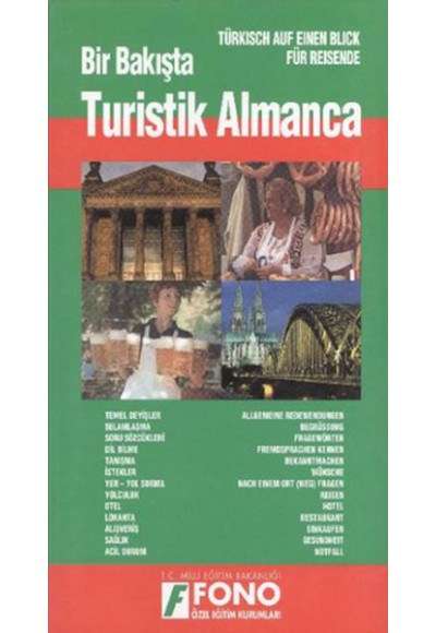 Bir Bakışta Turistik Almanca Tablosu  Katlanır Almanca Konuşma Kılavuzu Tablosu