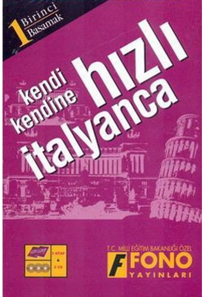 Kendi Kendine Hızlı İtalyanca 1.Basamak 2 Kitap 3 CD