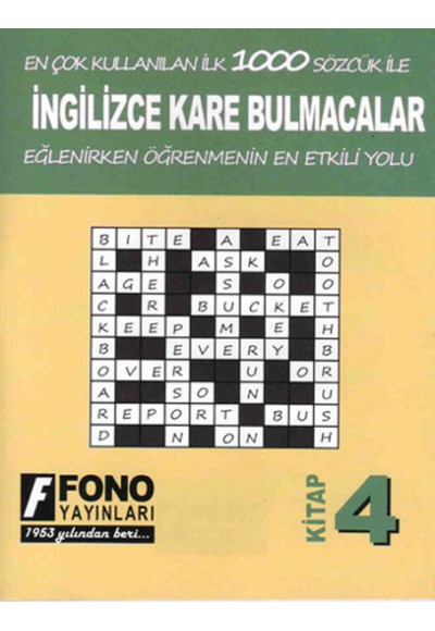 İngilizce Kare Bulmacalar 4