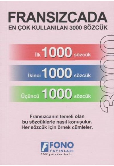 Fransızcada En Çok Kullanılan 3000 Sözcük