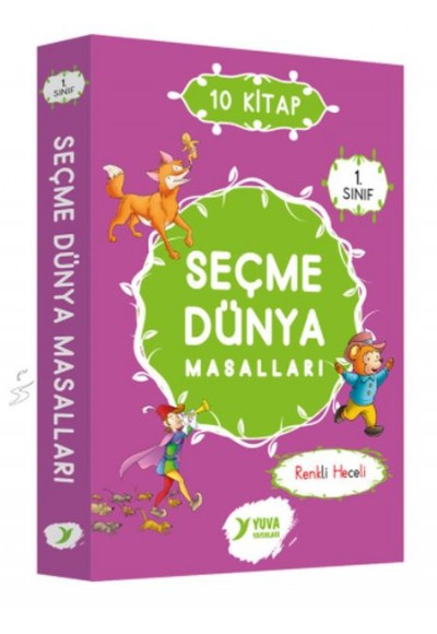 Seçme Dünya Masalları 1. Sınıf Renkli Heceli Düz yazı 10 Kitap