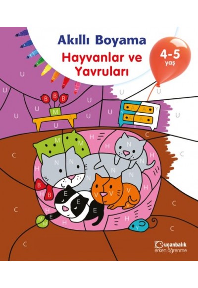 Akıllı Boyama Hayvanlar ve Yavruları 4-5 Yaş