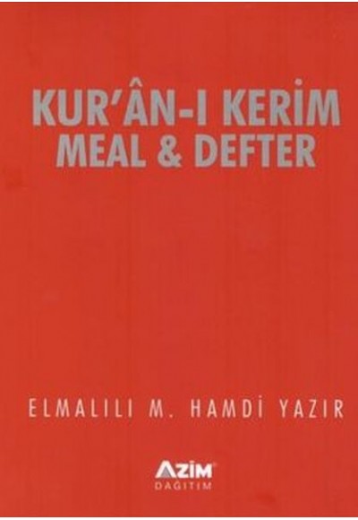 Kur'an-ı Kerim Meal ve Defter