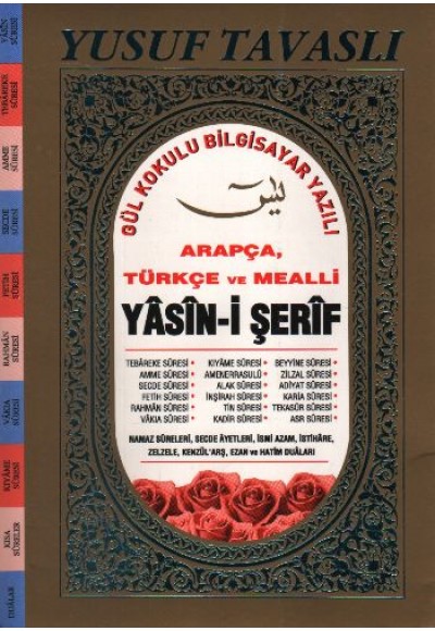 Arapça ve Türkçe Mealli Yasin-i Şerif (D22)  Gül Kokulu Bilgisayar Yazılı