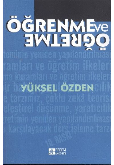 Öğrenme ve Öğretme / Prof. Dr. Yüksel Özden