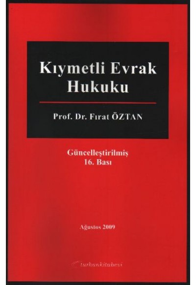 Kıymetli Evrak Hukuku