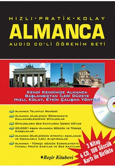Hızlı Pratik Kolay Almanca Audio CDli Öğrenim Set