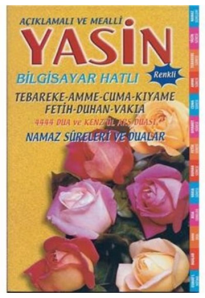 Yasin Açıklamalı ve Mealli Bilgisayar Hatlı Fihristli (Orta Boy Sarı)