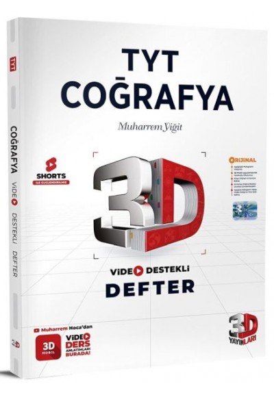 3D Yayınları TYT Coğrafya Video Destekli Defter