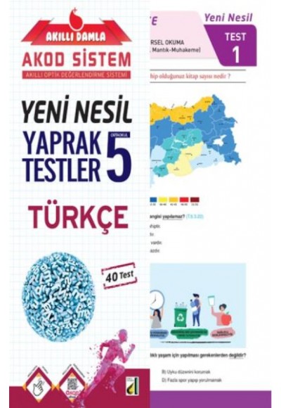 Akıllı Damla Türkçe Yeni Nesil Yaprak Testler-5. Sınıf