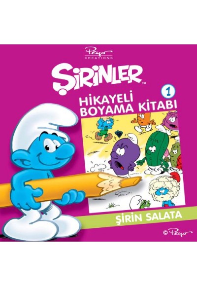 Şirinler Hikayeli Boyama Kitabı 1 - Şirin Salata