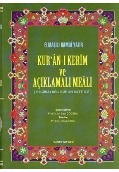 Kuranı Kerim ve Açıklamalı Meali Bilgisayar Hatlı Küçük Boy (Yeşil)