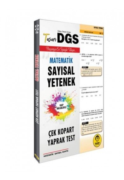 Tasarı 2020 DGS Sayısal Yetenek Matematik Çek Kopart Yaprak Test