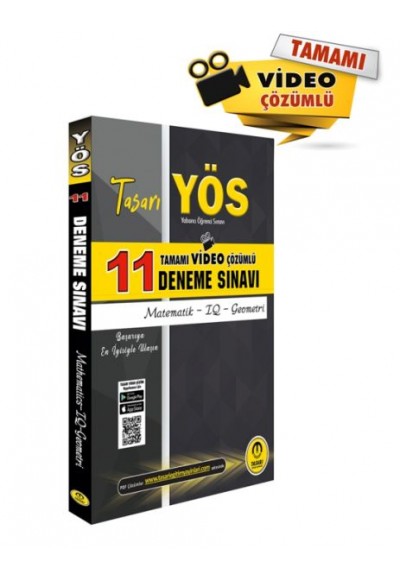Tasarı YÖS Matematik IQ Geometri Video Çözümlü 11 Deneme