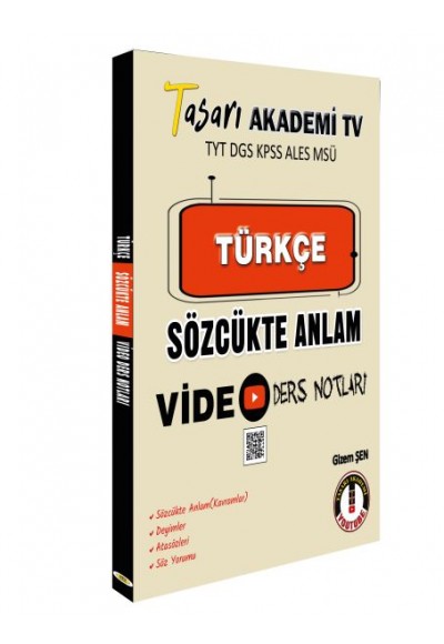 Tasarı DGS Türkçe Sözcükte Anlam Video Ders Notları